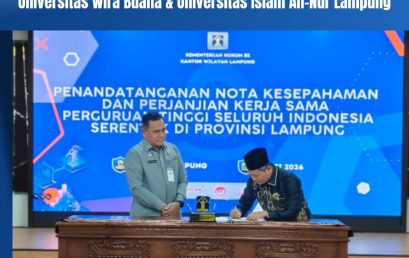 Penandatanganan MOU Kementerian Hukum Indonesia dengan Universitas Wira Buana dan Universitas Islam An-Nur Lampung